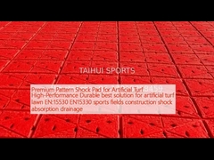 인공 잔디용 프리미엄 패턴 충격 패드 고성능 인공 잔디 잔디용 내구성 최고의 솔루션 EN:15530 EN15330 스포츠 경기장 건설 충격 흡수 배수