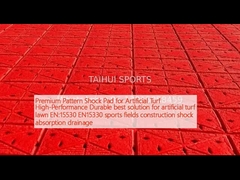 인공 잔디용 프리미엄 패턴 충격 패드 고성능 인공 잔디 잔디용 내구성 최고의 솔루션 EN:15530 EN15330 스포츠 경기장 건설 충격 흡수 배수